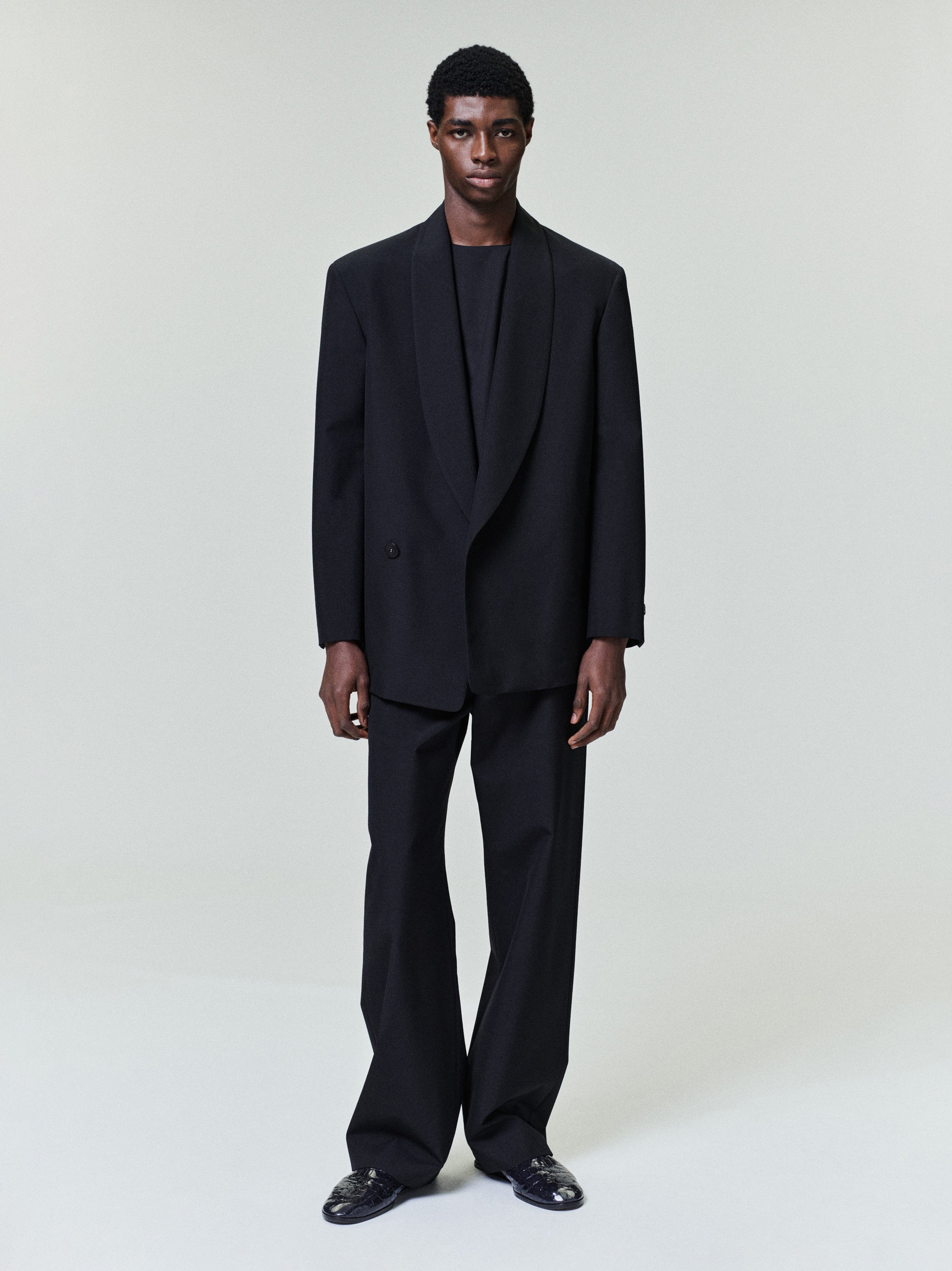 Double-Breasted Wool Poplin Shawl Collar Jacket – Fear of God