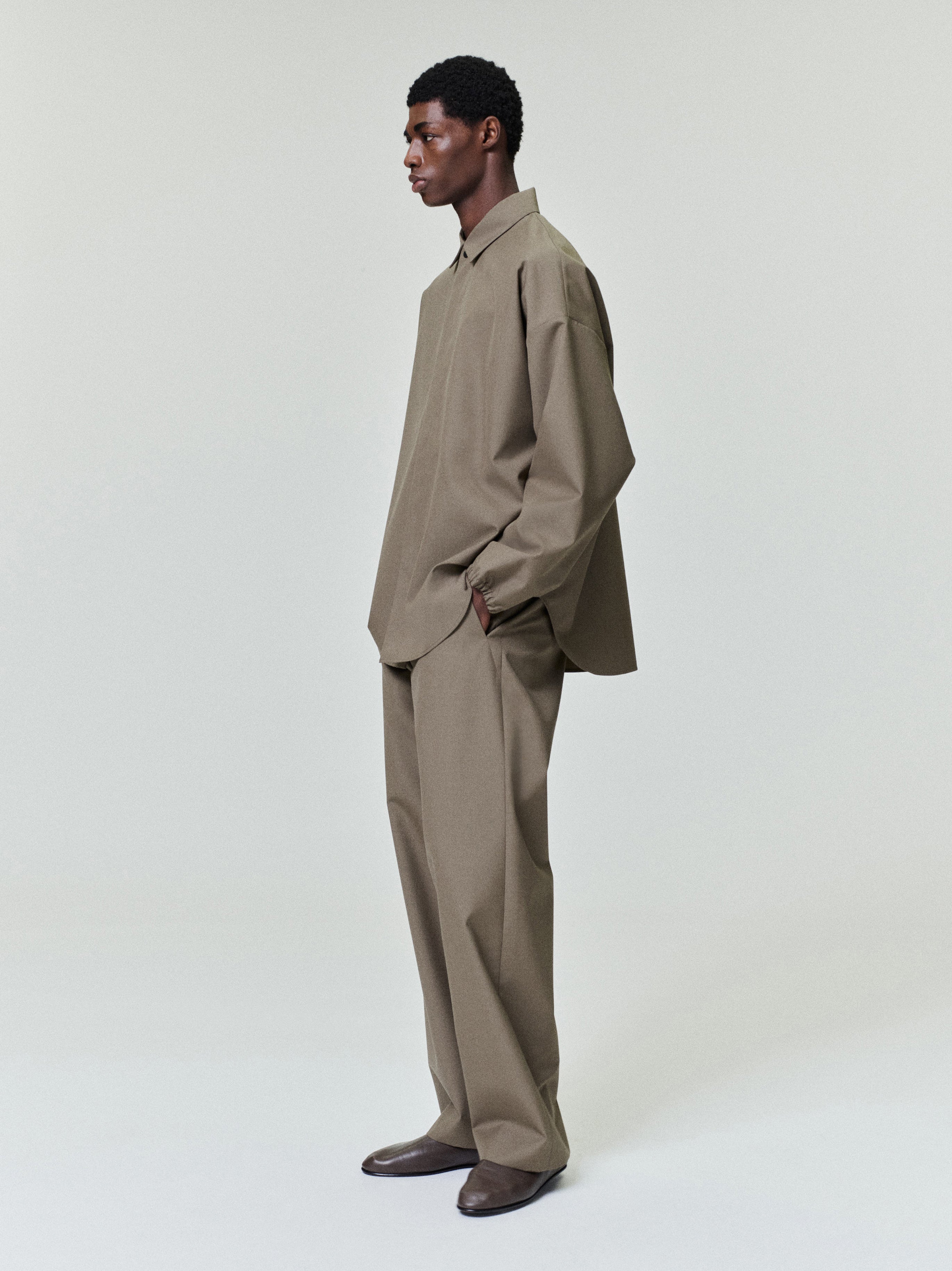 seed and soil Calm knit pants ベージュ F Wool Poplin Casual Flat Front Pants – Fear of God
