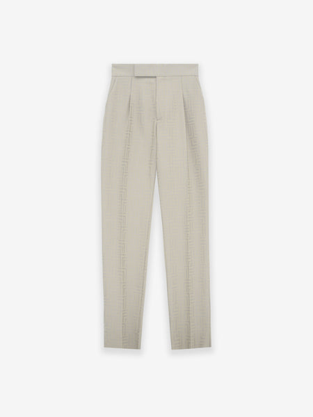 Wool Jacquard Tapered Trouser