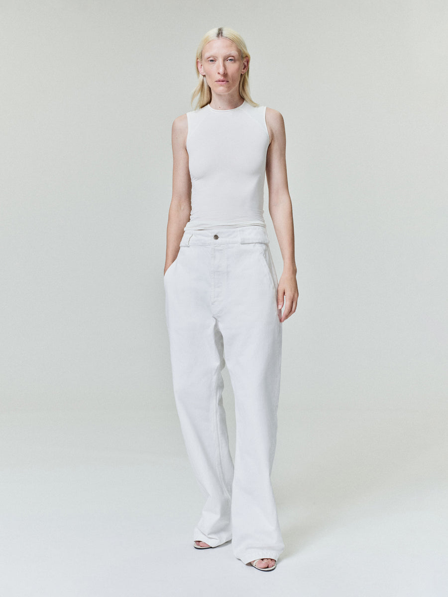 Womens Cotton Twill Utility Pant White / 24 view 1