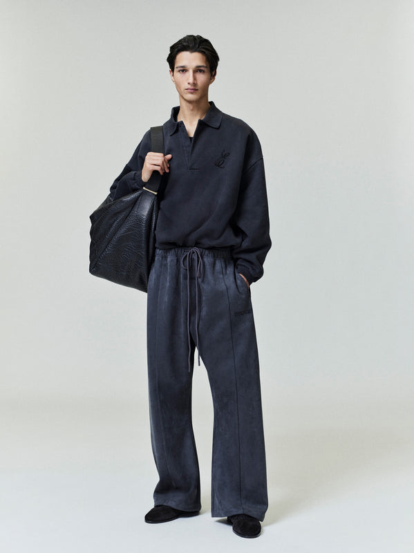 Embroidered Classic Polo Sweatshirt