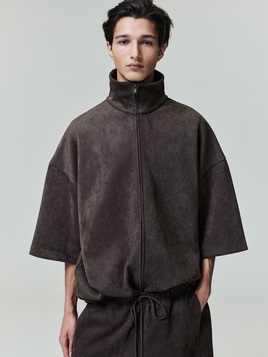 Suede Fleece High Neck 3/4 Sleeve Jacket - Fear of God