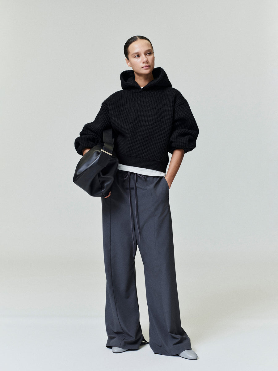 Womens Heavy Waffle 90's Hoodie