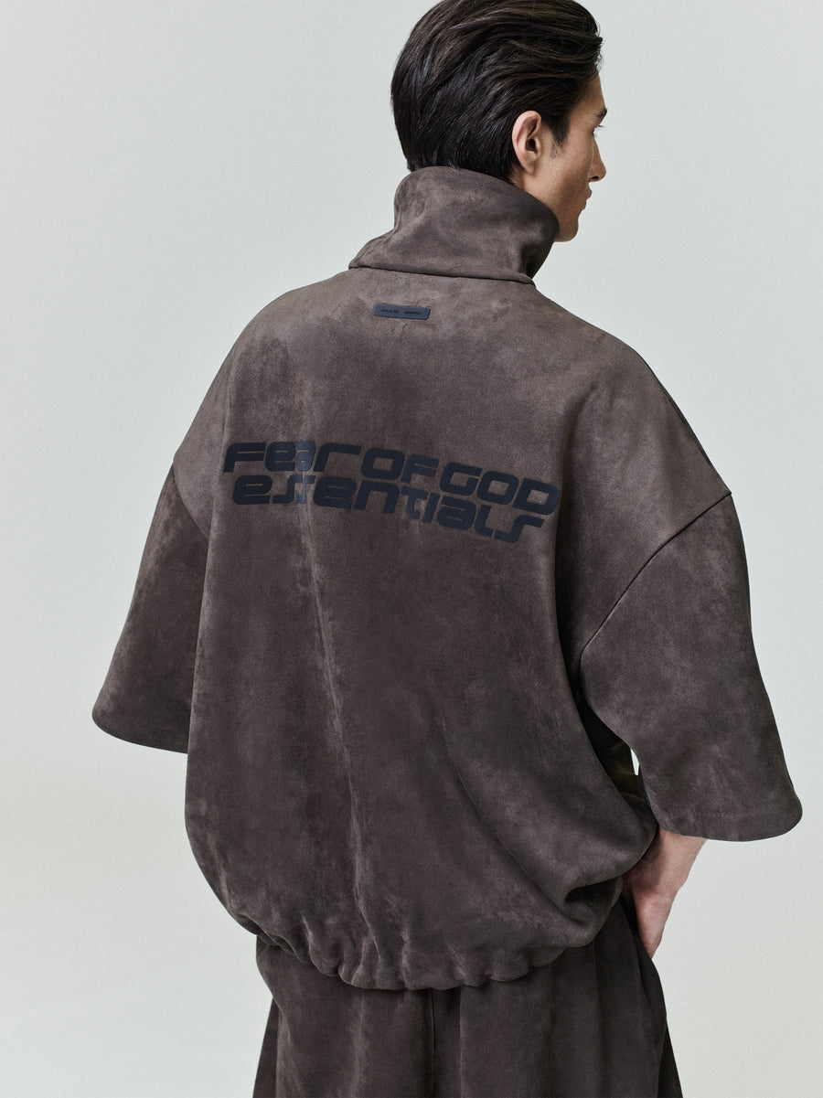 Suede Fleece High Neck 3/4 Sleeve Jacket - Fear of God