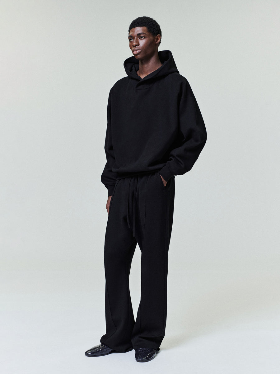 Double Knit Flared Jogging Pant Black / XS view 2