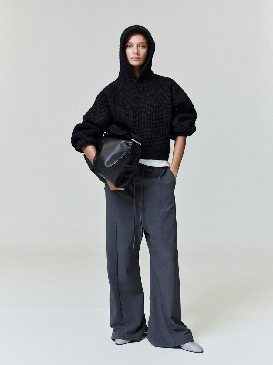 Womens Heavy Waffle 90's Hoodie