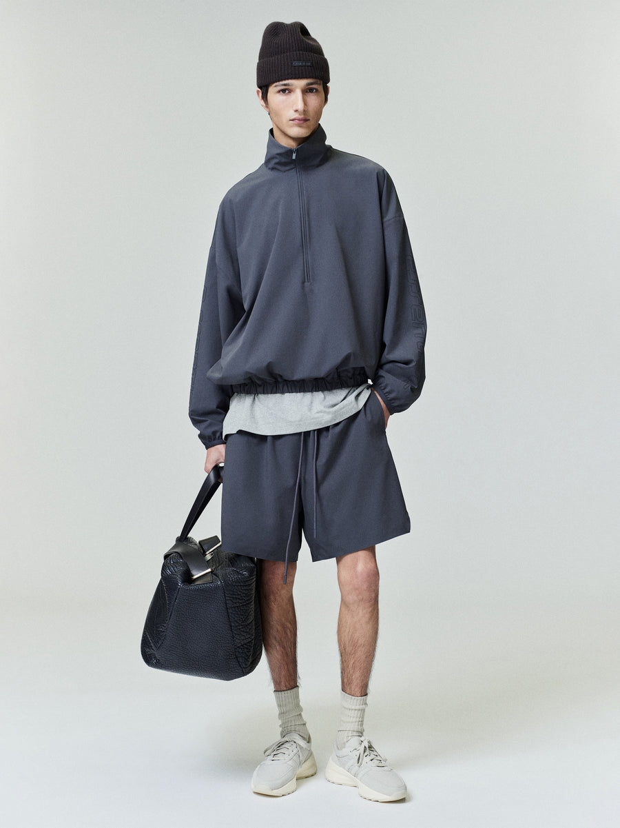 Nylon Half Zip Track Jacket