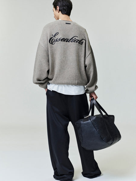 Embroidered Merino Crewneck Sweater