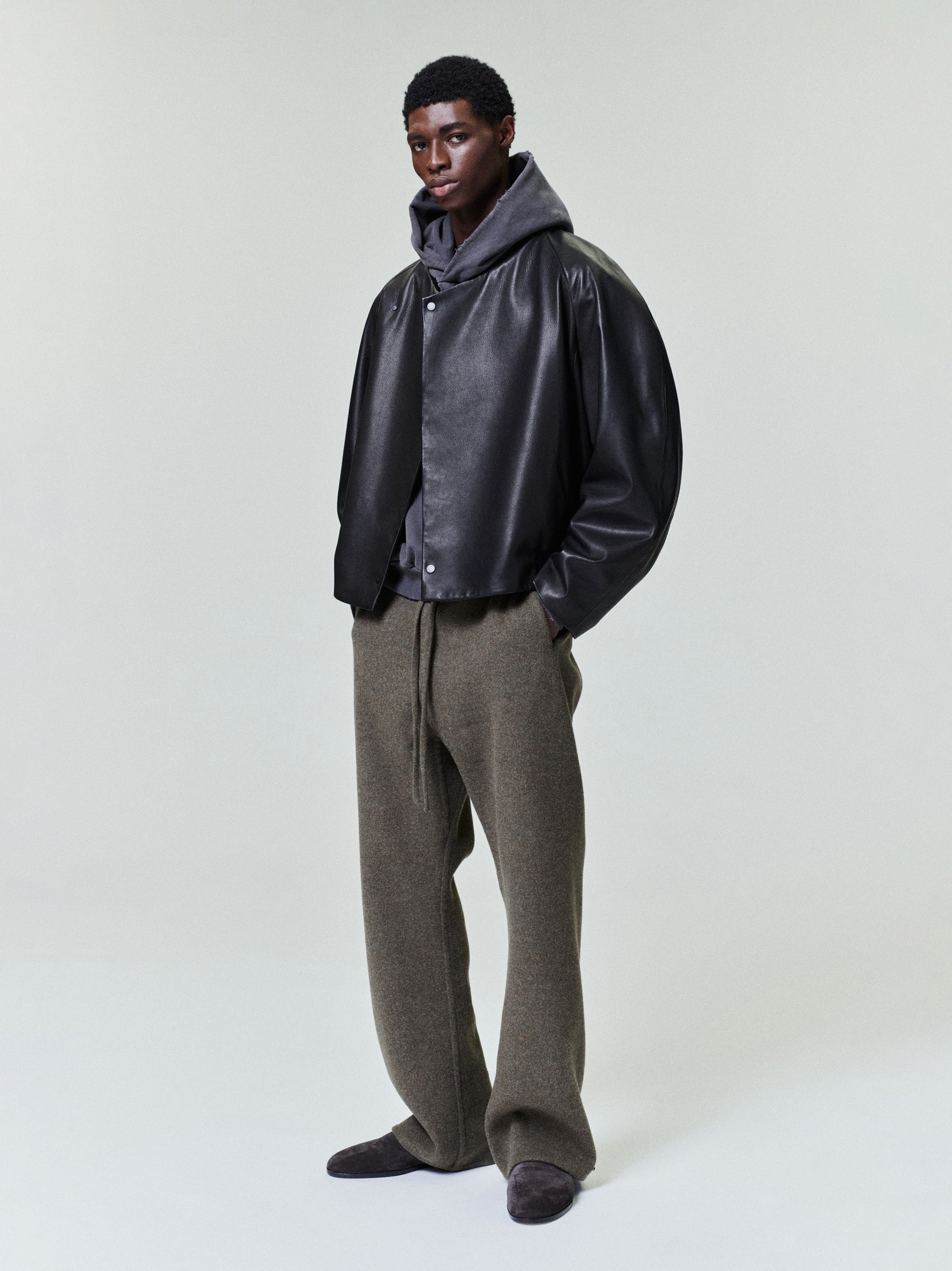 Leather Raglan Bomber Jacket – Fear of God