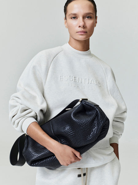 Womens Embossed 90s Raglan Crewneck Sweatshirt