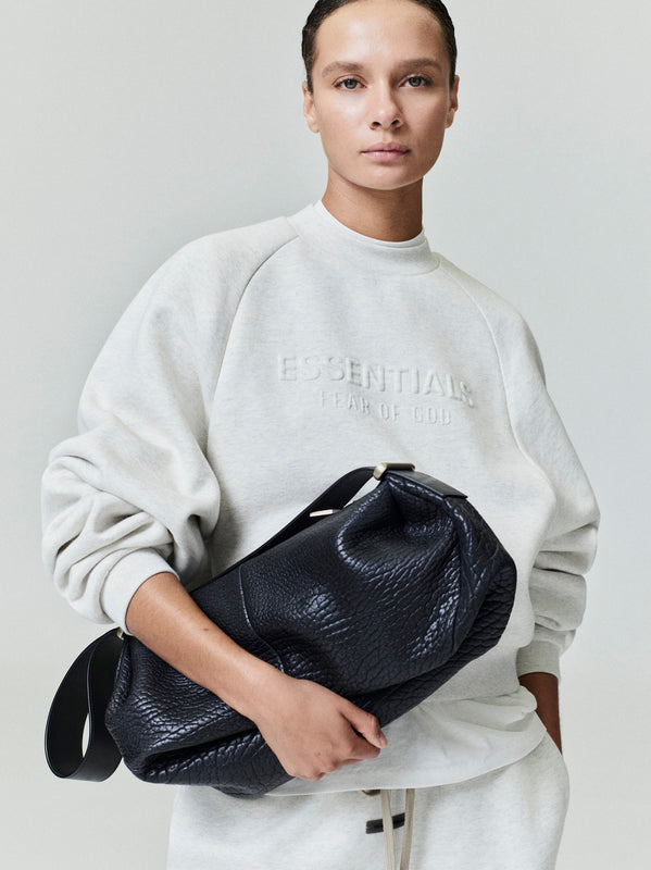 Womens Embossed 90s Raglan Crewneck Sweatshirt