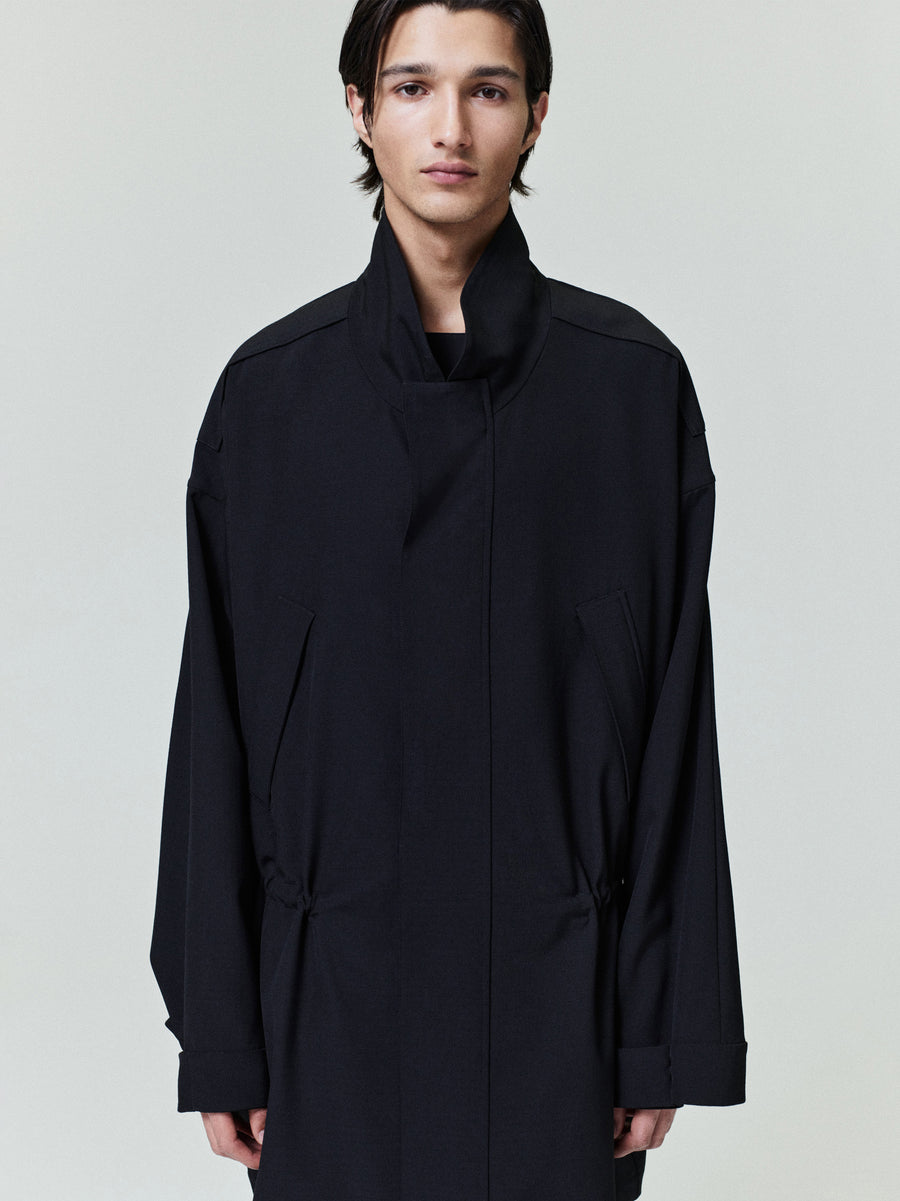 Wool Ripstop Parka Black / XS view 1