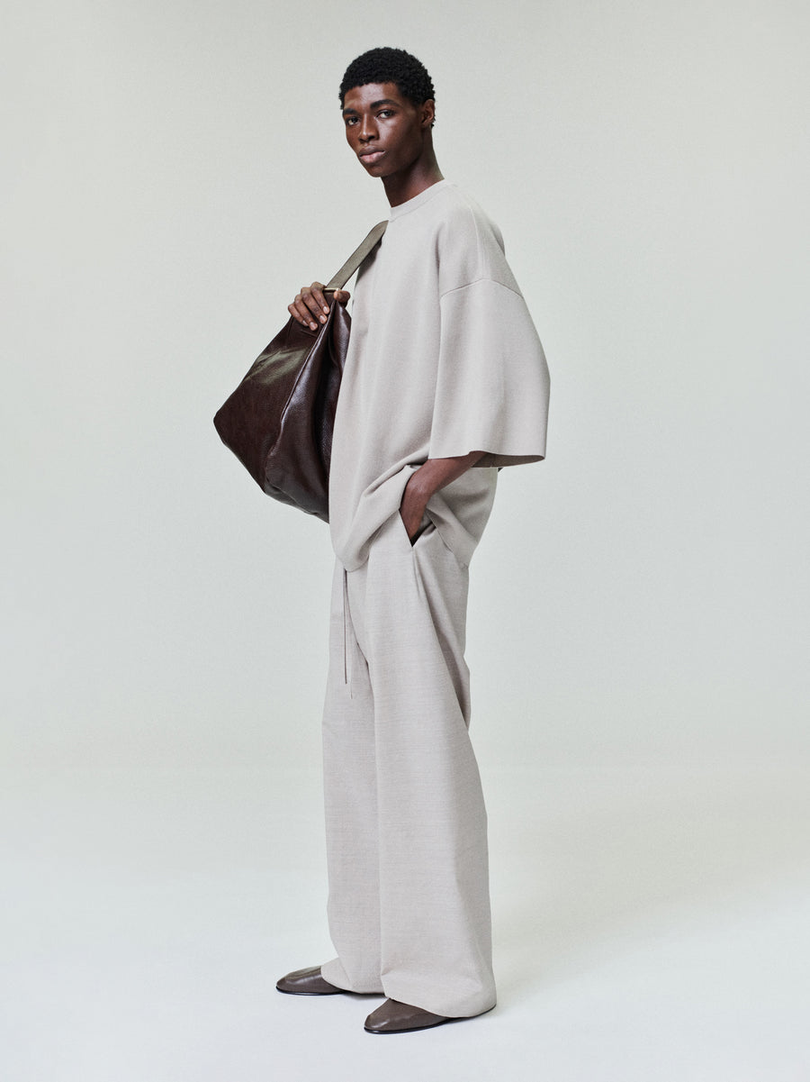 Merino Milano Knit Tee Dusty Beige / XS view 2