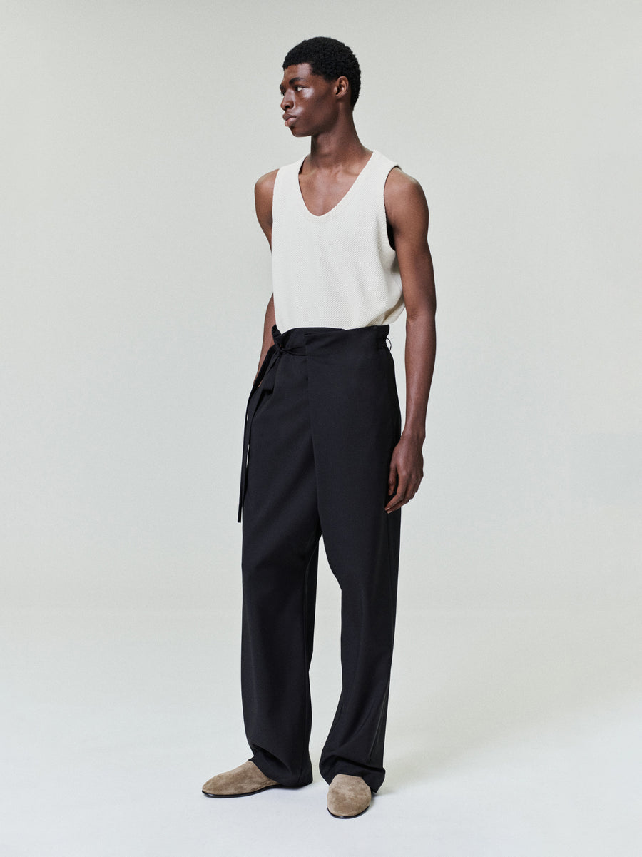 Easy Care Wool Wrap Pants Black / XS view 1