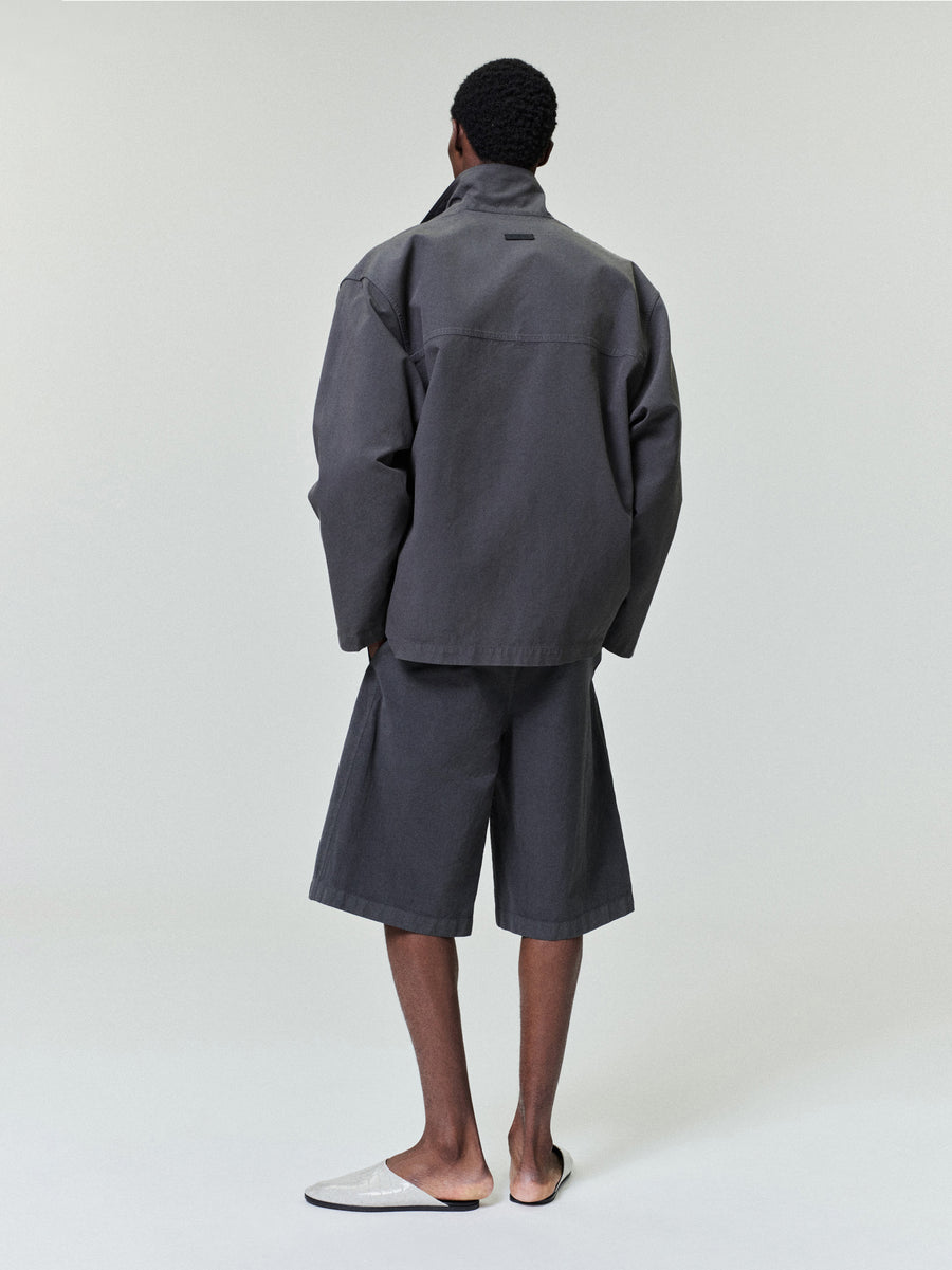 Garment Dyed Cotton Casual Short Dark Grey / 46 view 2