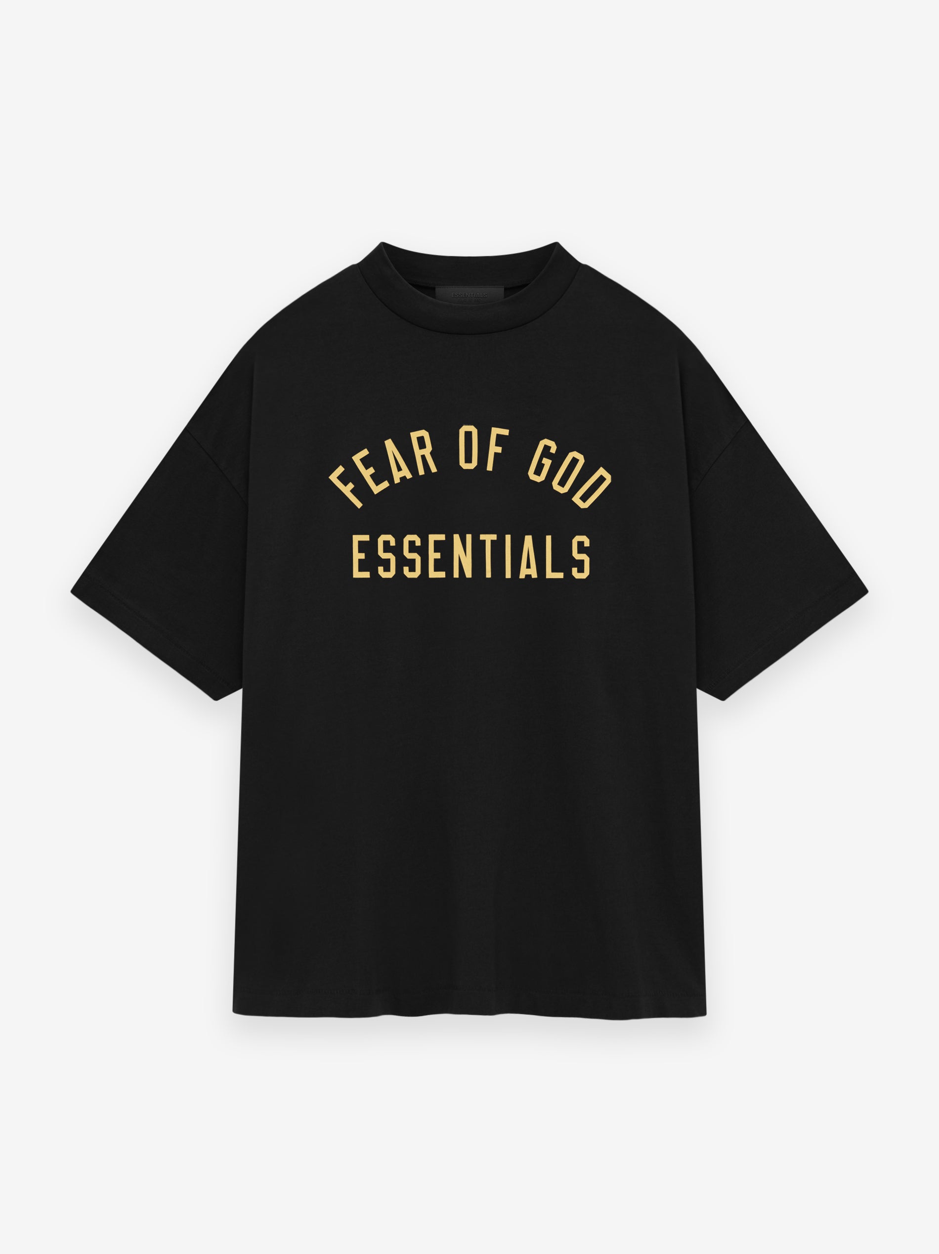 Jersey Crewneck Tee - Black | ESSENTIALS | Fear of God