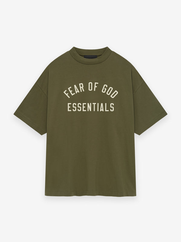 Jersey Crewneck Tee - Black | ESSENTIALS | Fear of God