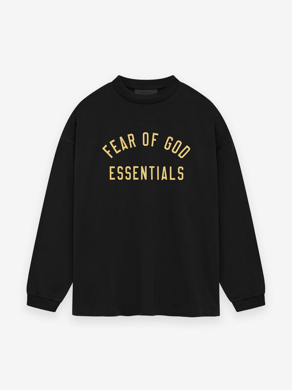 Jersey Long Sleeve Tee - Black | ESSENTIALS | Fear of God