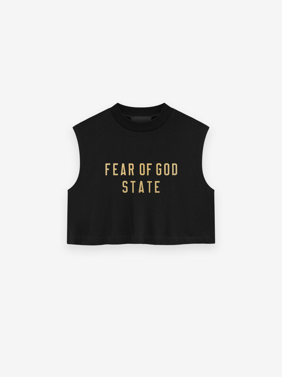 Womens Tri-Blend Cropped Muscle Tee - Fear of God