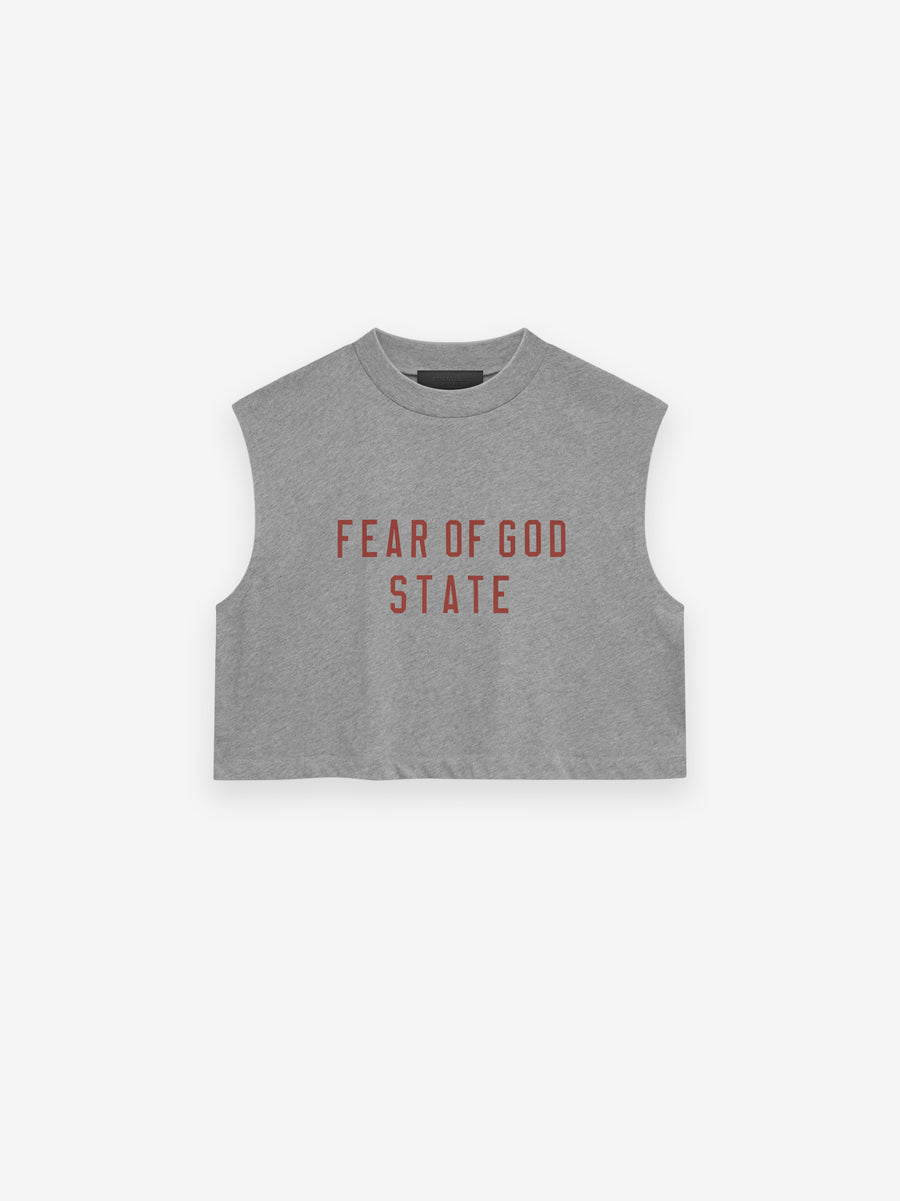 Womens Tri-Blend Cropped Muscle Tee - Fear of God