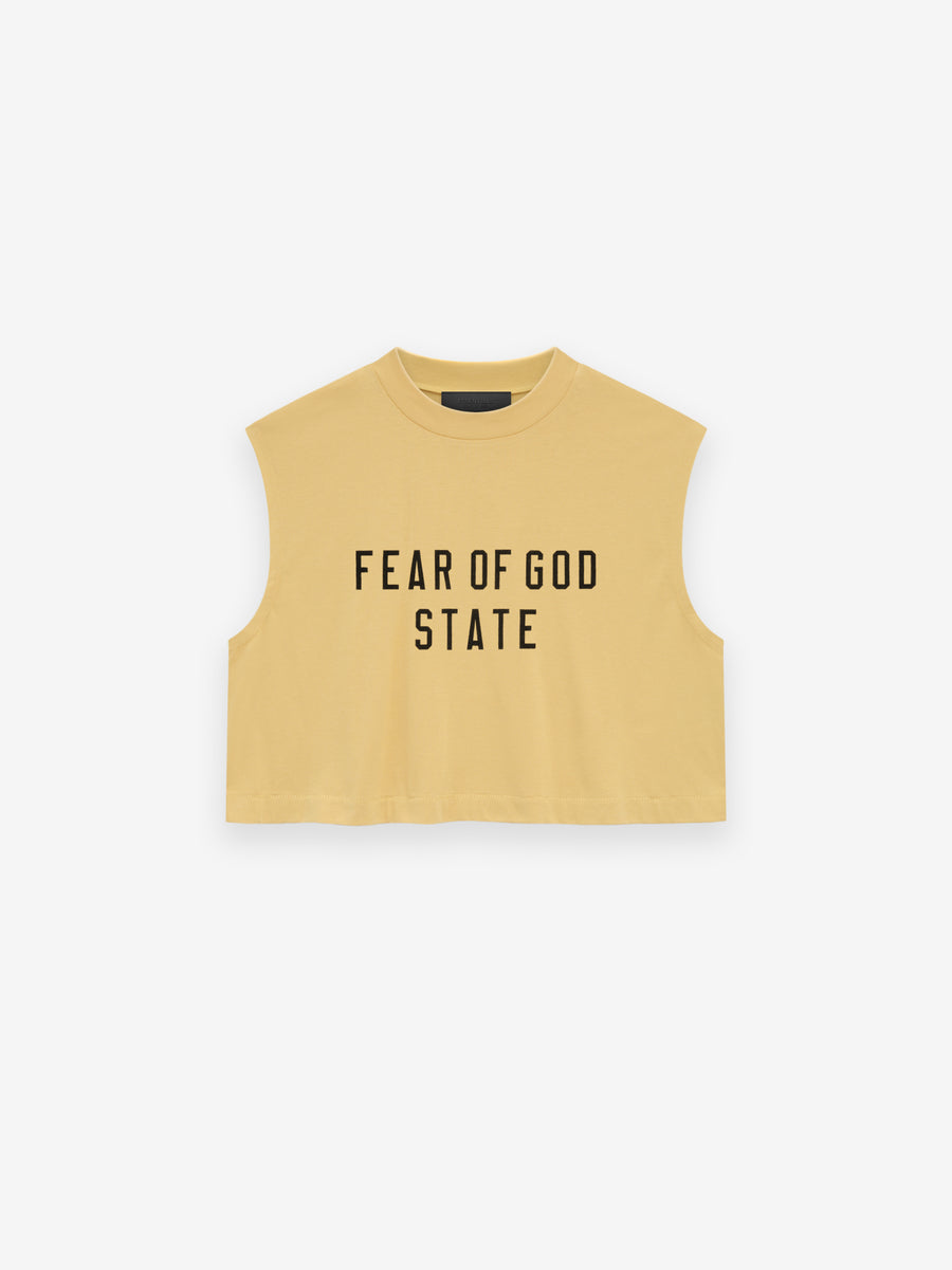 Womens Tri-Blend Cropped Muscle Tee - Fear of God