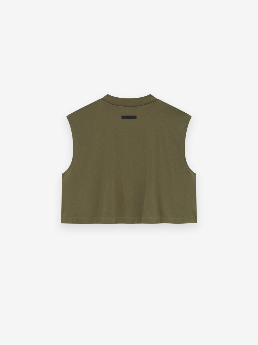 Womens Tri-Blend Cropped Muscle Tee - Fear of God