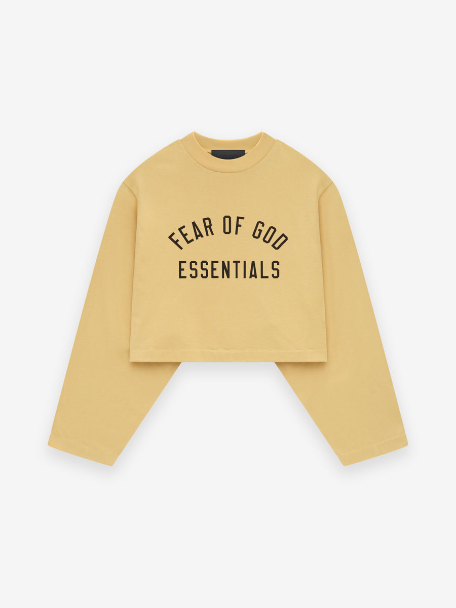 Womens Tri-Blend Cropped Longsleeve Shirt - Fear of God