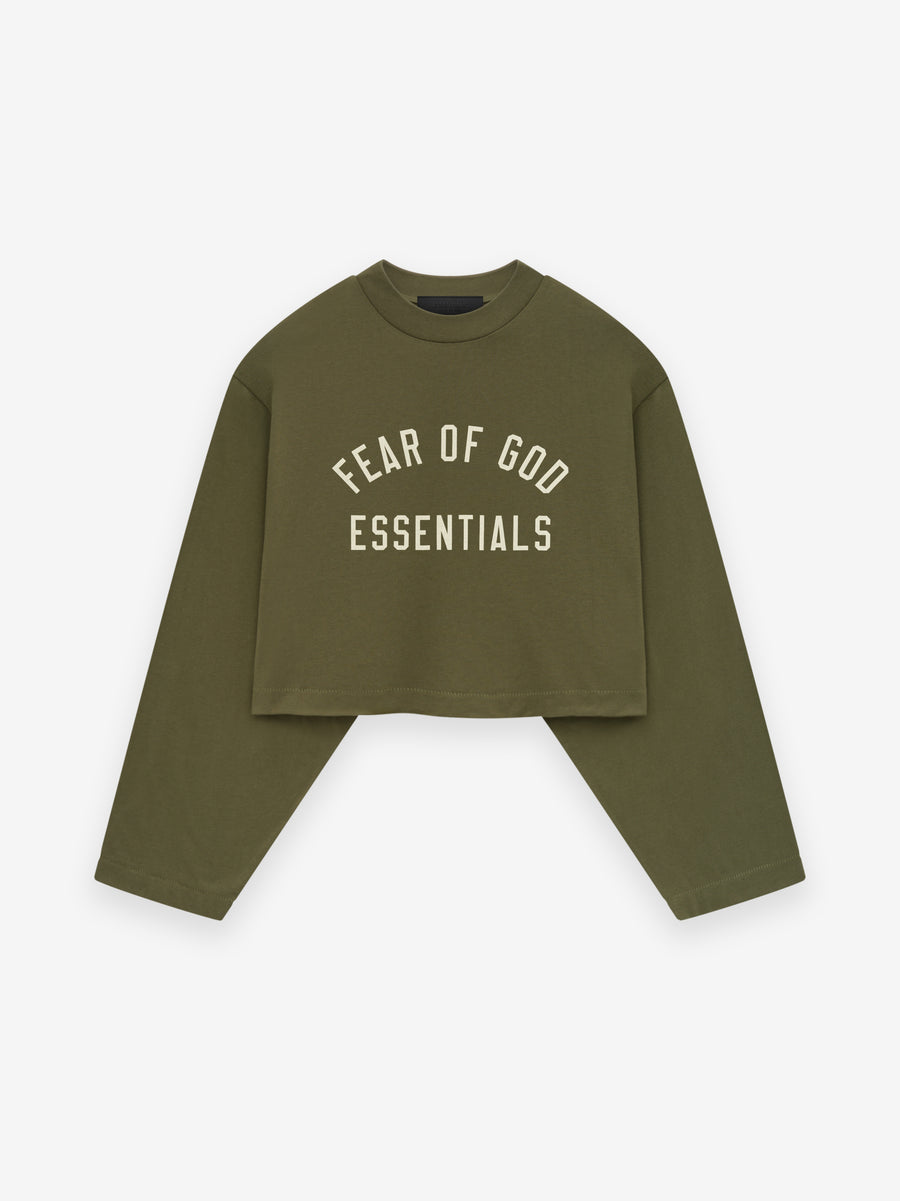 Womens Tri-Blend Cropped Longsleeve Shirt - Fear of God