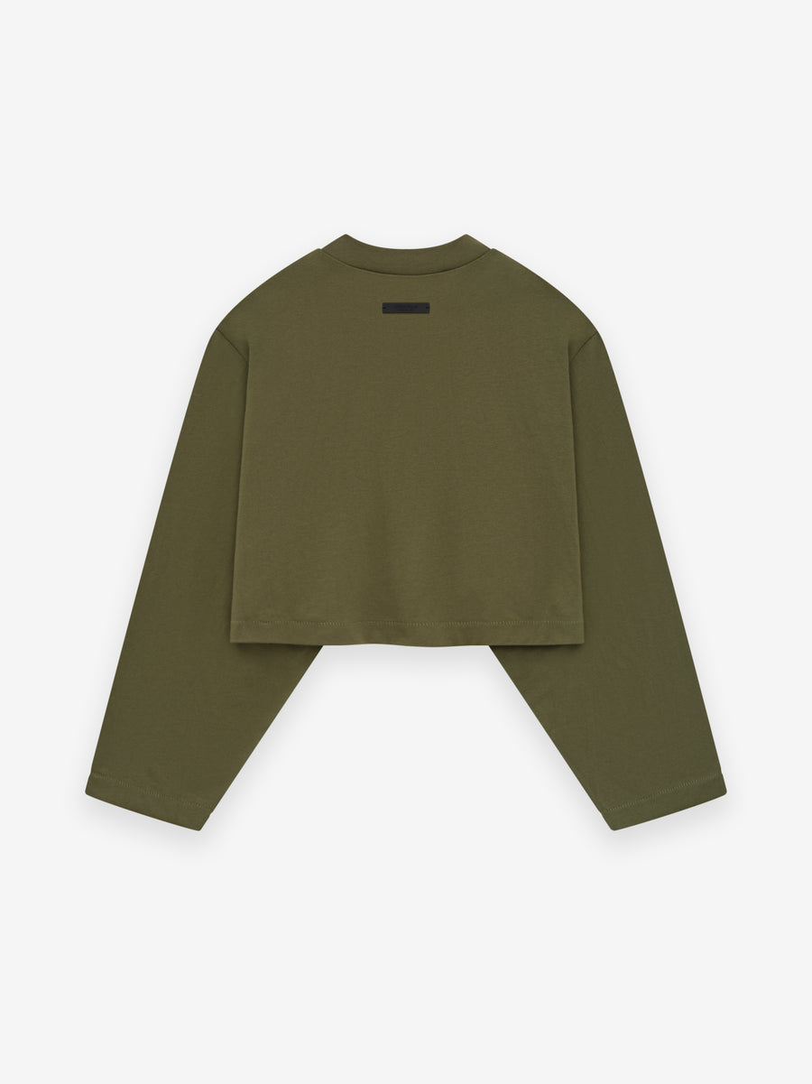 Womens Tri-Blend Cropped Longsleeve Shirt - Fear of God