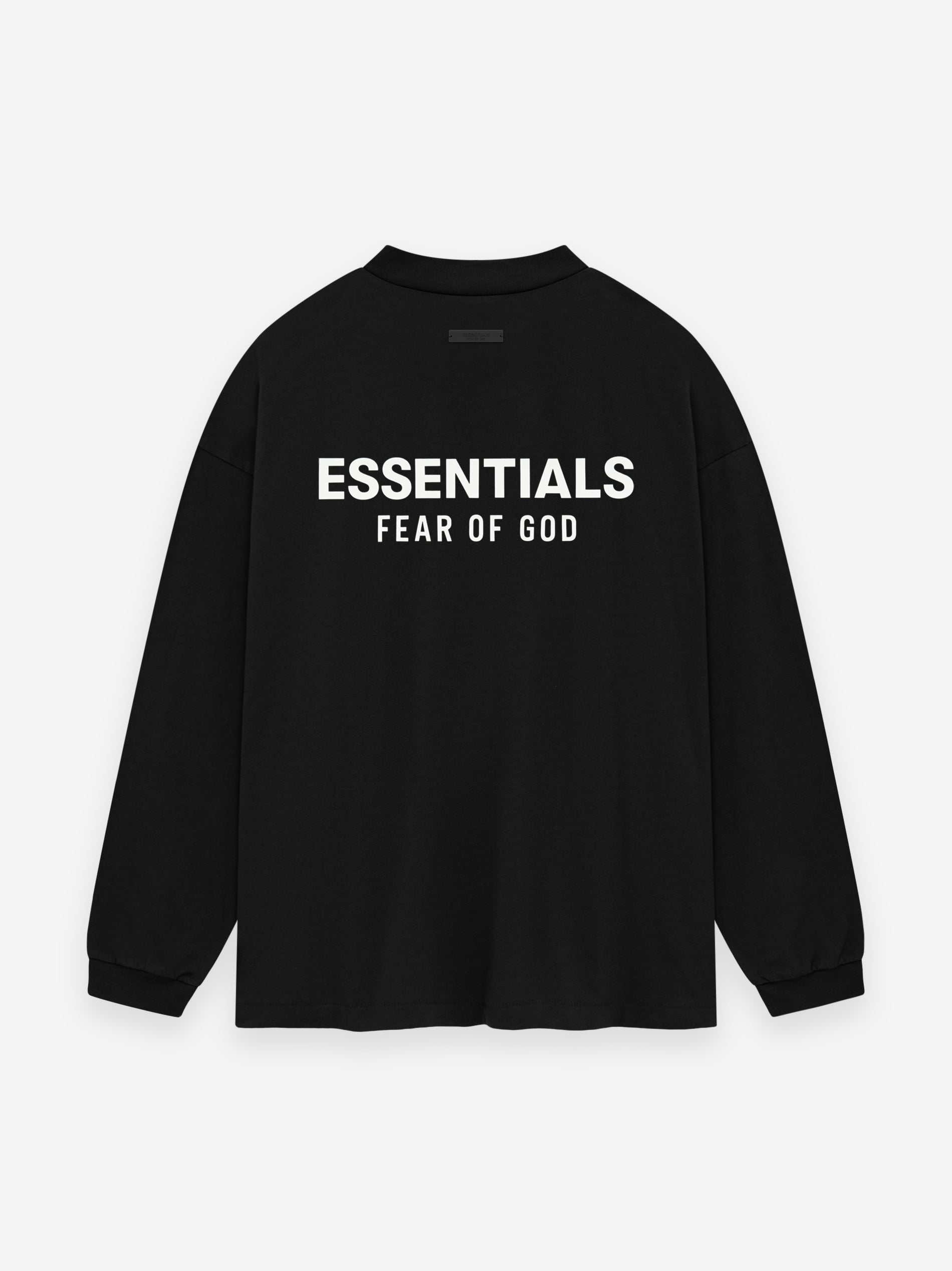 Fear of god essentials black shops xs oversized tee