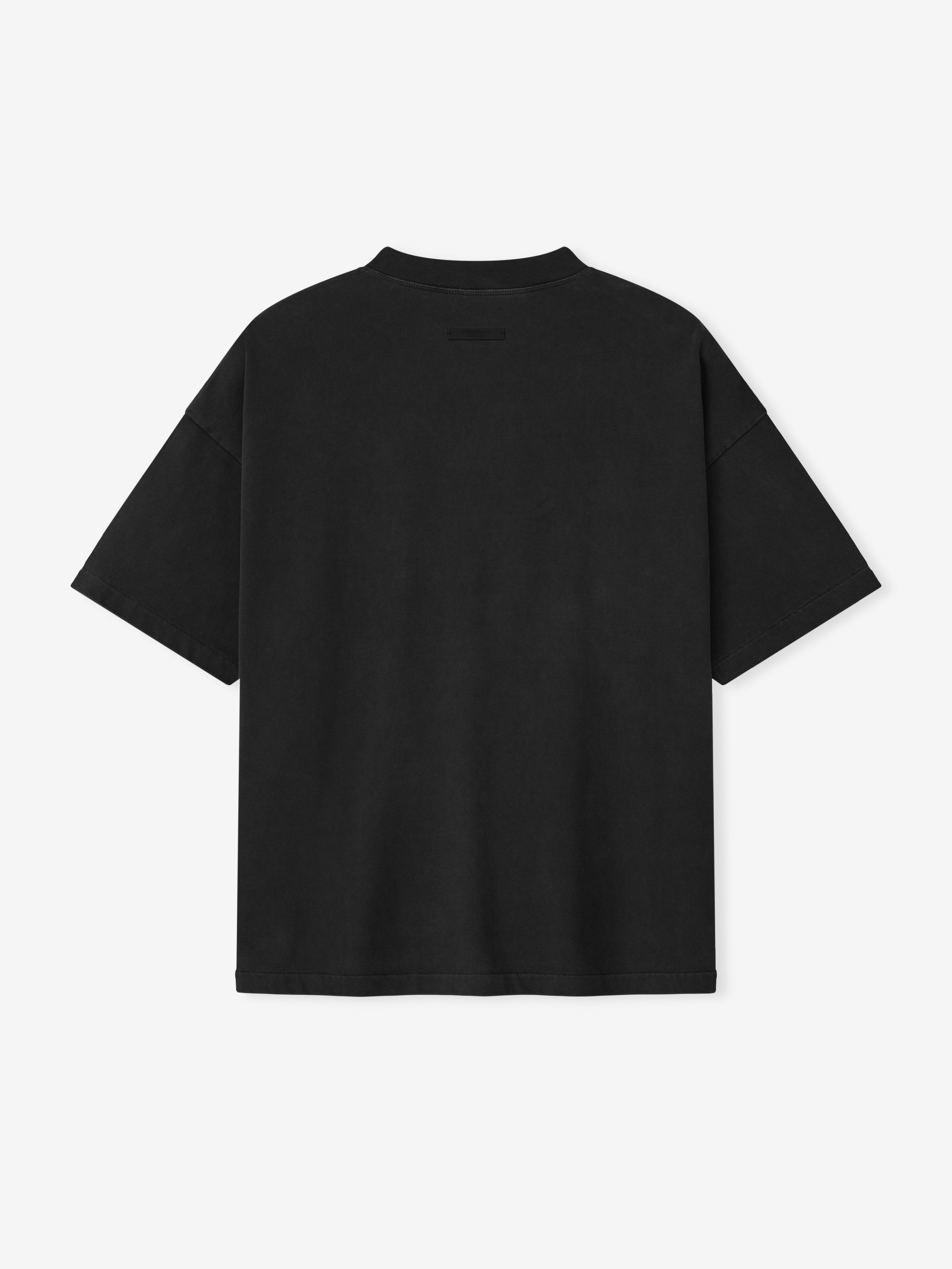 Back view of plain black Spurs 90s Tee showing clean design and crew neck, gallery 0 file 125NB252231F_SPURS_90S_TEE-BLACK_2.jpg