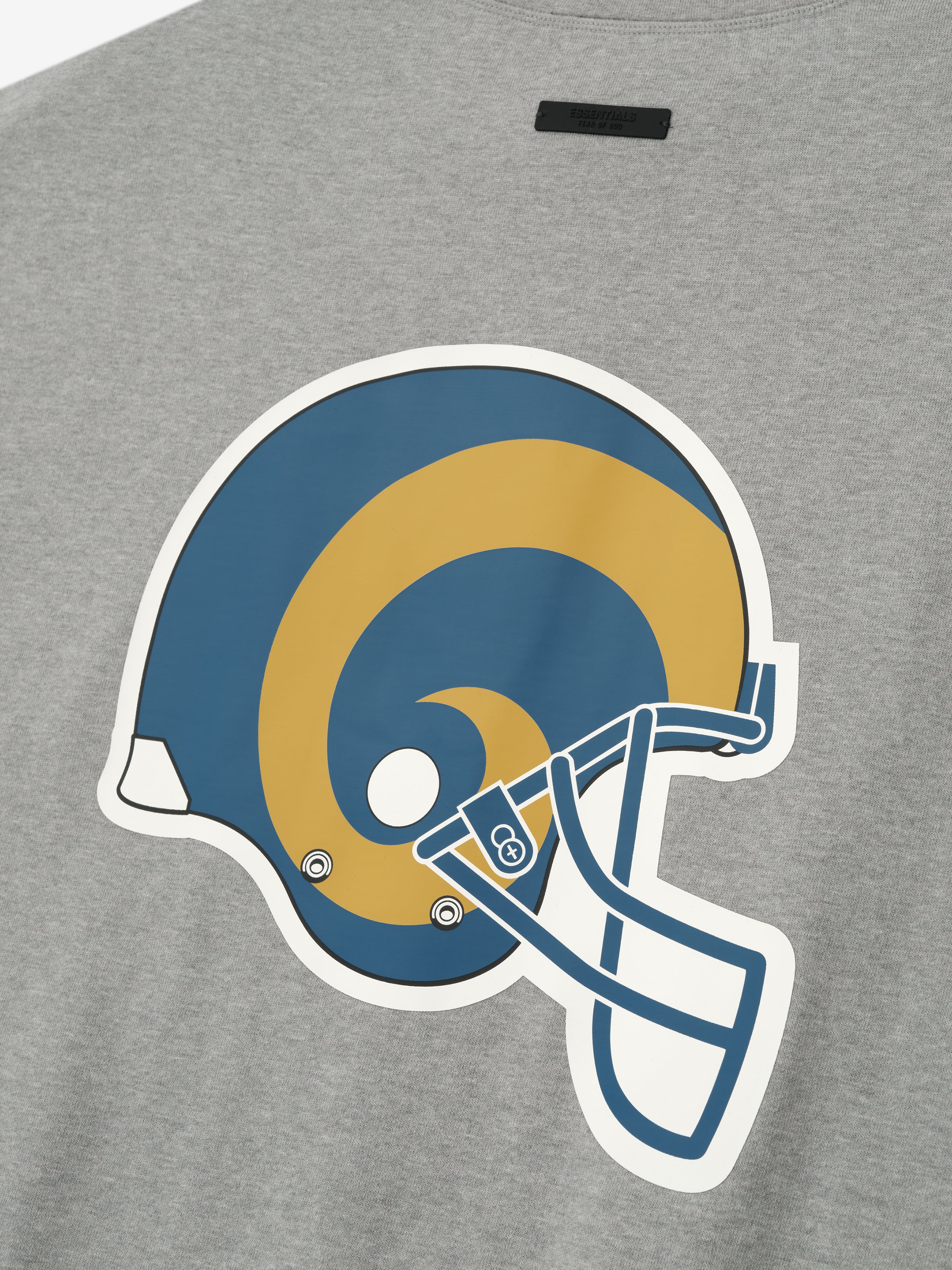 Rams 90s 3/4 Sleeve Football Tee, Concrete Heather / XS