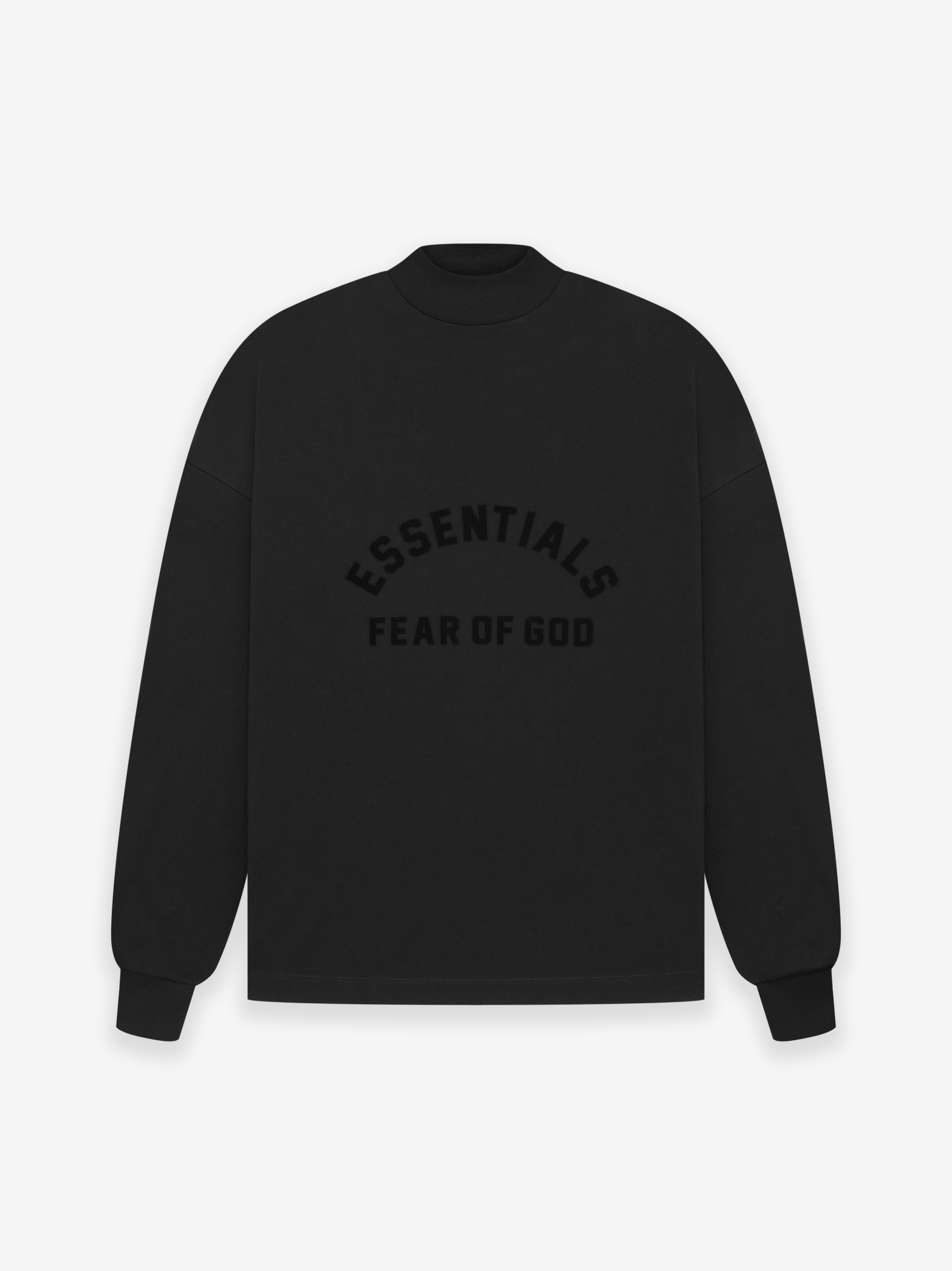 ESSENTIALS Essentials LS Tee in Jet Black | Fear of God