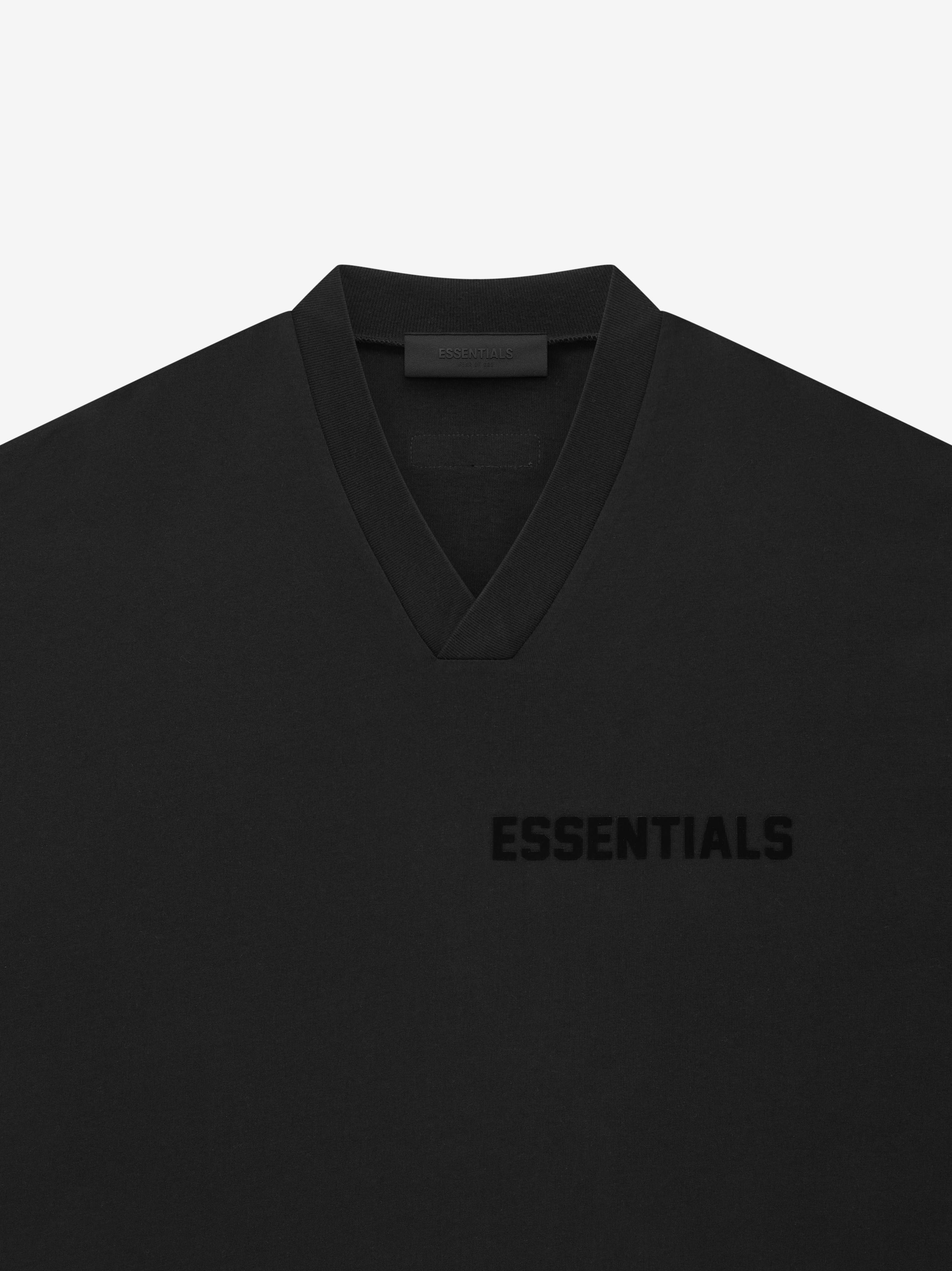 ESSENTIALS Essential V-Neck in Jet Black | Fear of God