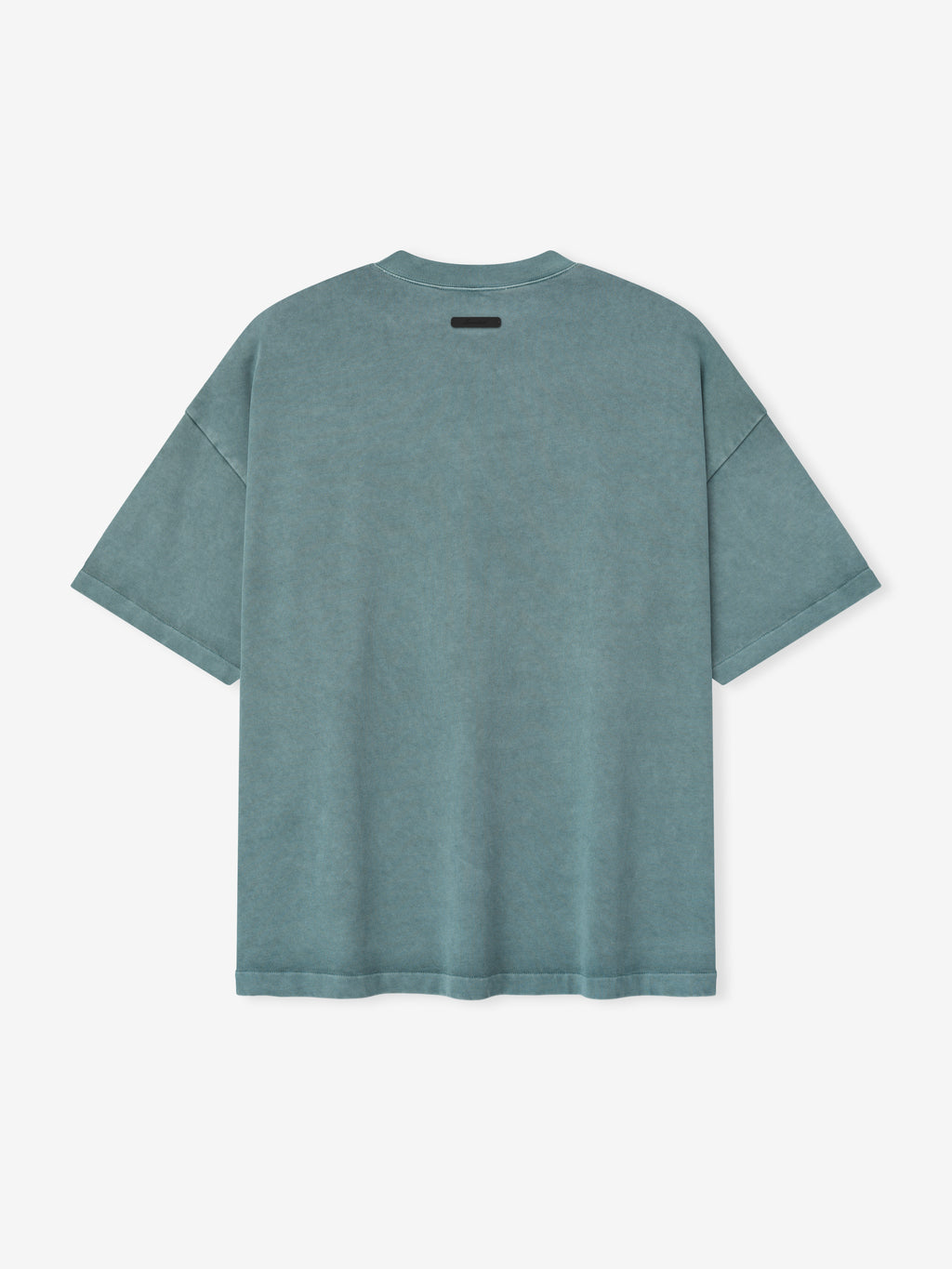 pigment-dyed heavyweight cotton 90s fit crewneck tee in vintage blue with oversized silhouette and dropped shoulders