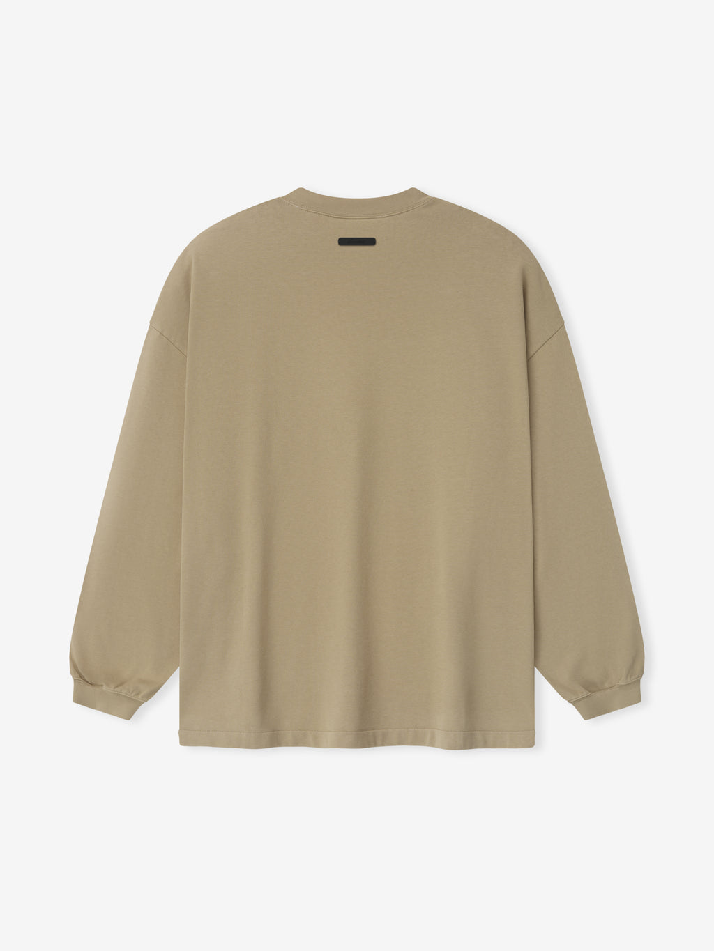 heavyweight cotton jersey long sleeve tee in oversized 90s silhouette with pigment-dye finish and crewneck back view