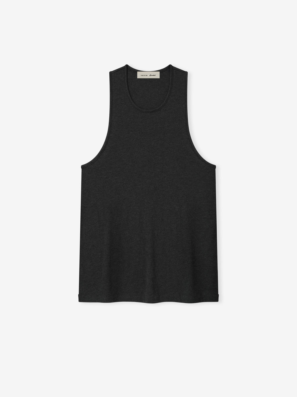 Black tank top on a white background