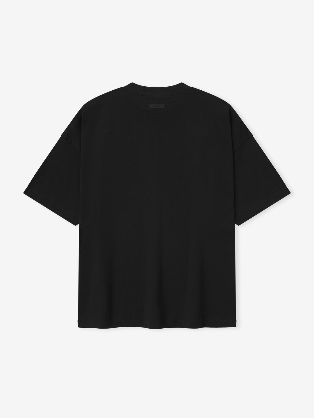 Black t-shirt on a white background