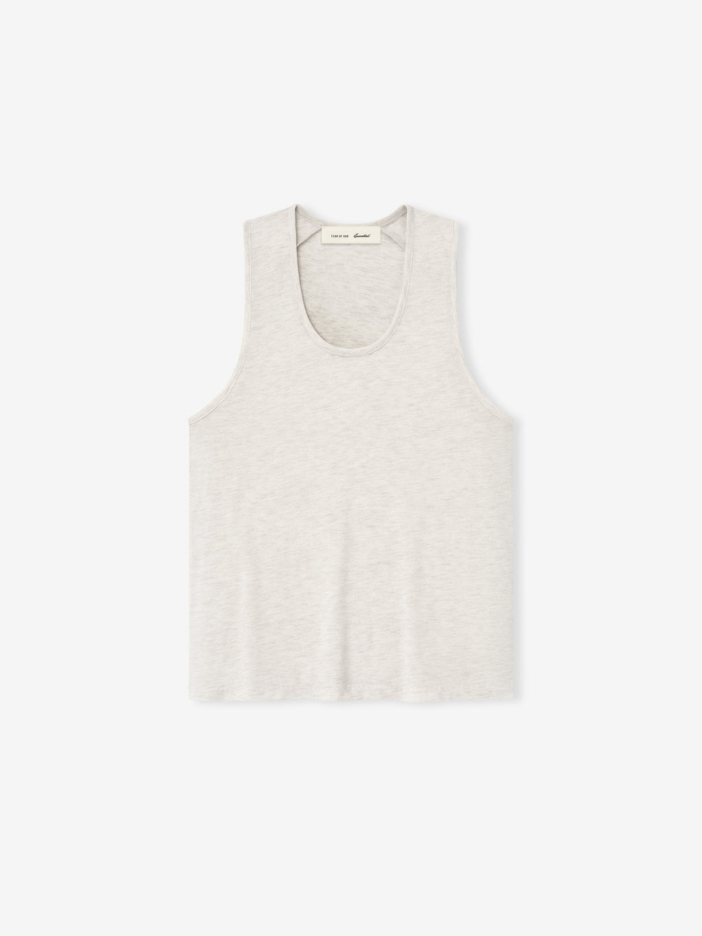 White sleeveless top on a white background