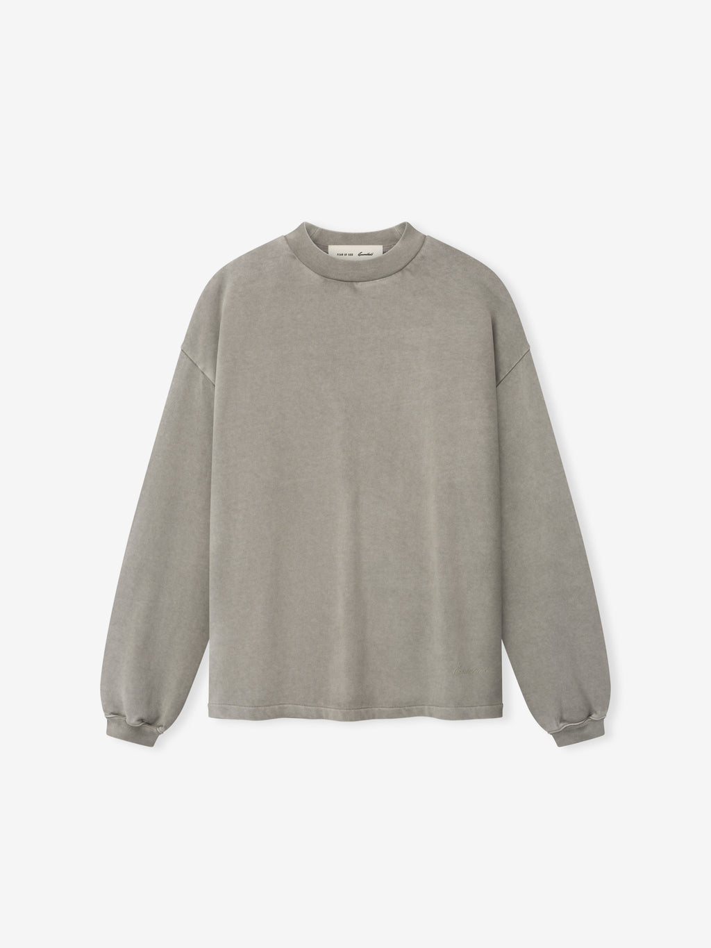 women's oversized 90s fit long sleeve tee in heavyweight pigment-dyed cotton jersey with crewneck