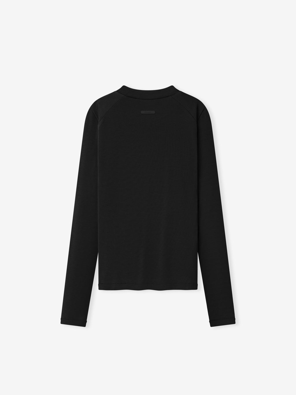 Black long-sleeve shirt on a white background