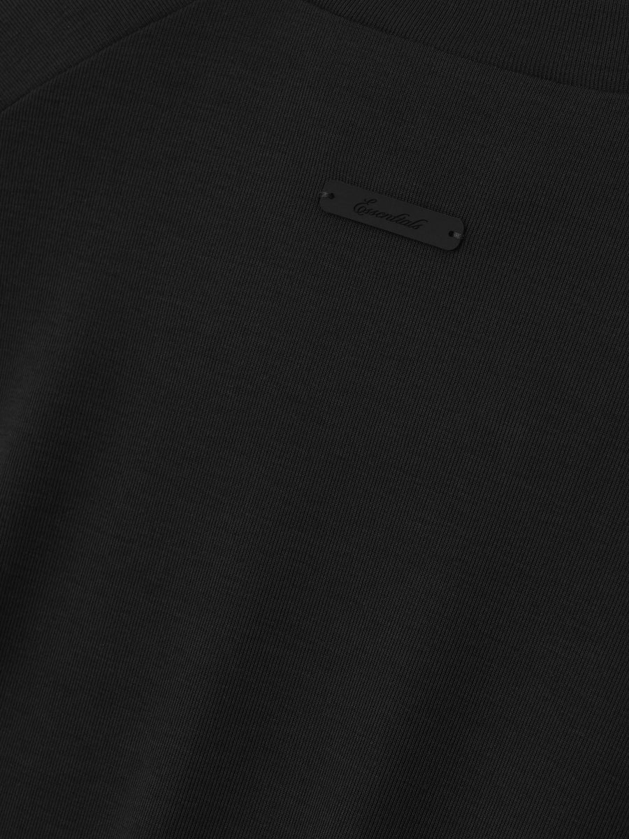 Womens Rib Fitted Short Sleeve Tee Vintage Black / XS view 3