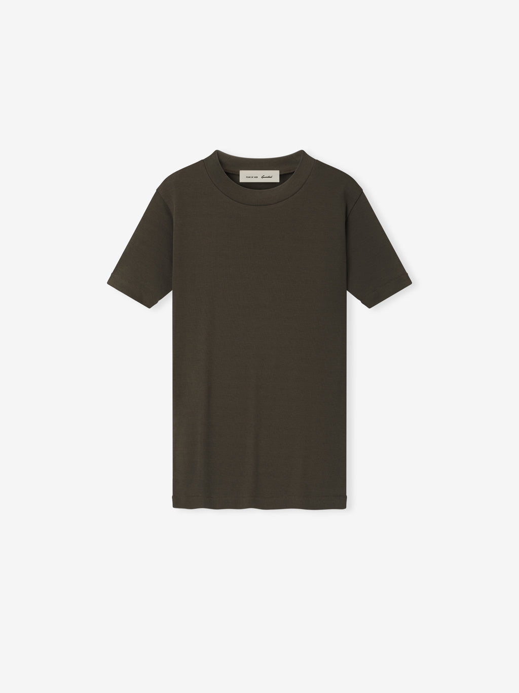 Brown tee shirt on a white background