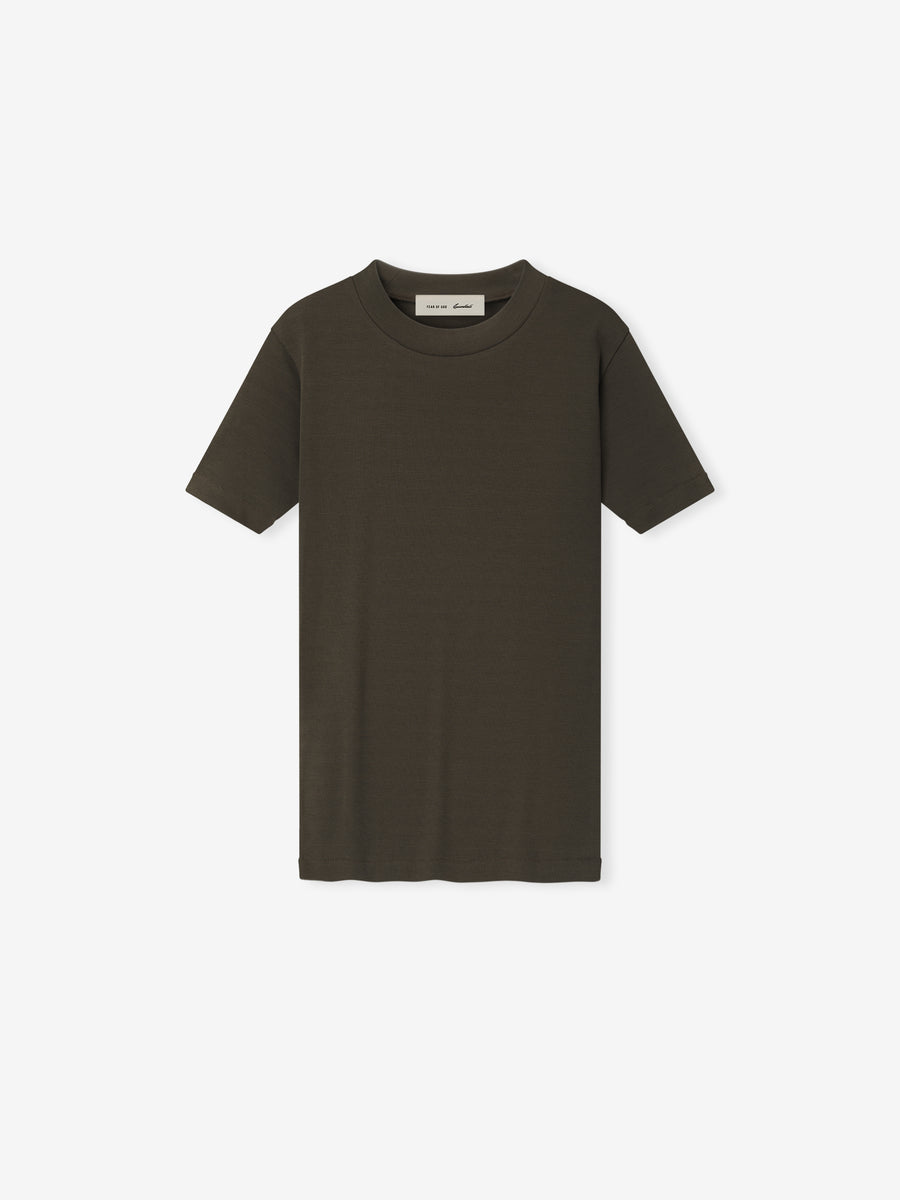 Womens Fitted Short Sleeve Tee Brown / XS view 1