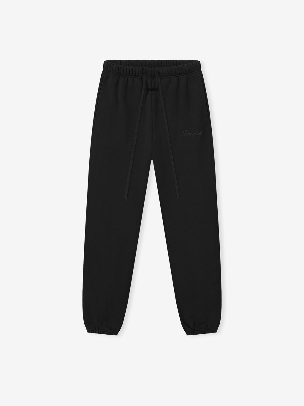 Black sweatpants on a white background