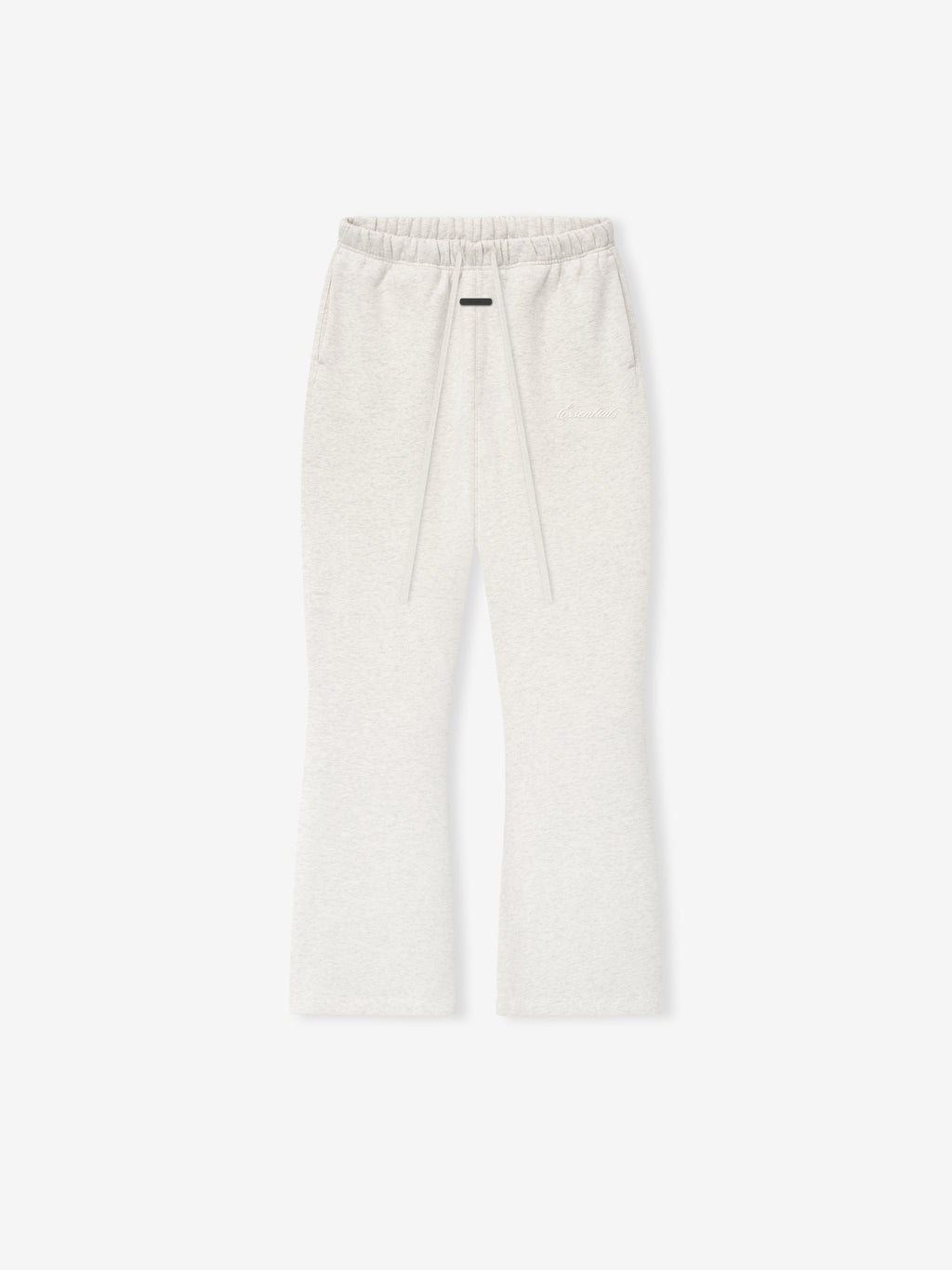 off-white women's relaxed fit flare sweatpants with elastic waistband and drawstring in core fleece fabric