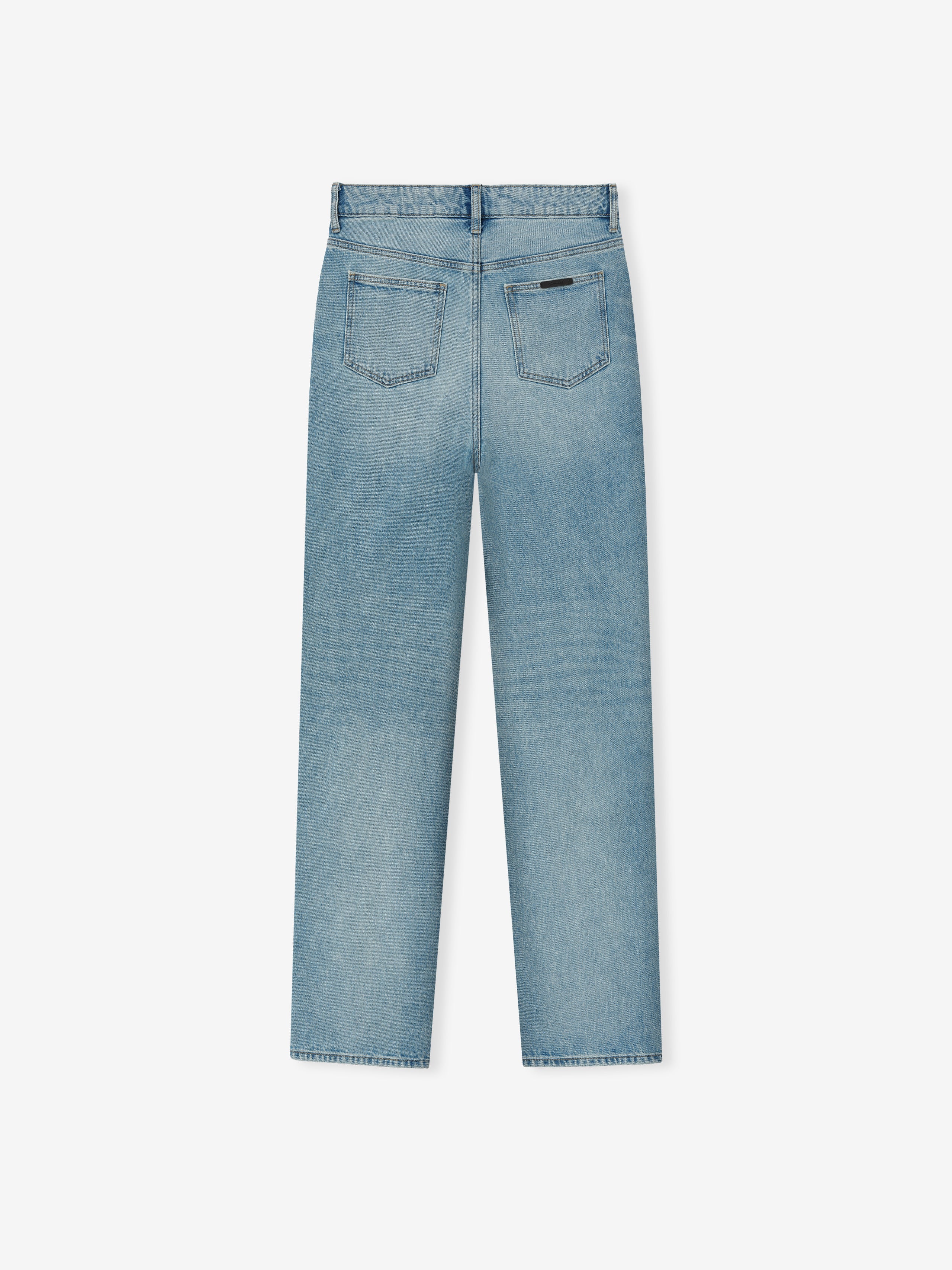 デニム/ジーンズ FOG ESSENTIALS DAMEGED DENIM PANT 28inc Womens Denim Straight Leg Jeans – Fear of God