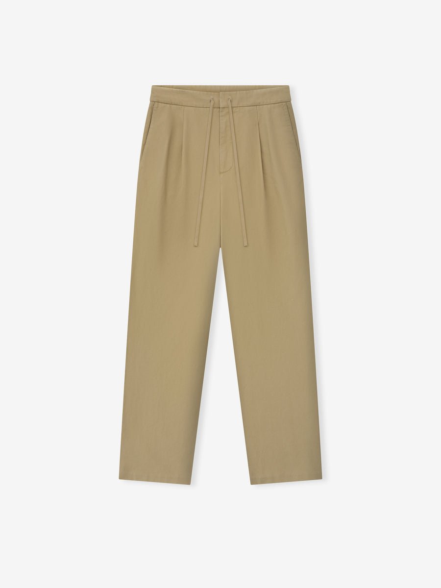 Cotton Canvas Pleat Front Pant Dune / XS view 2
