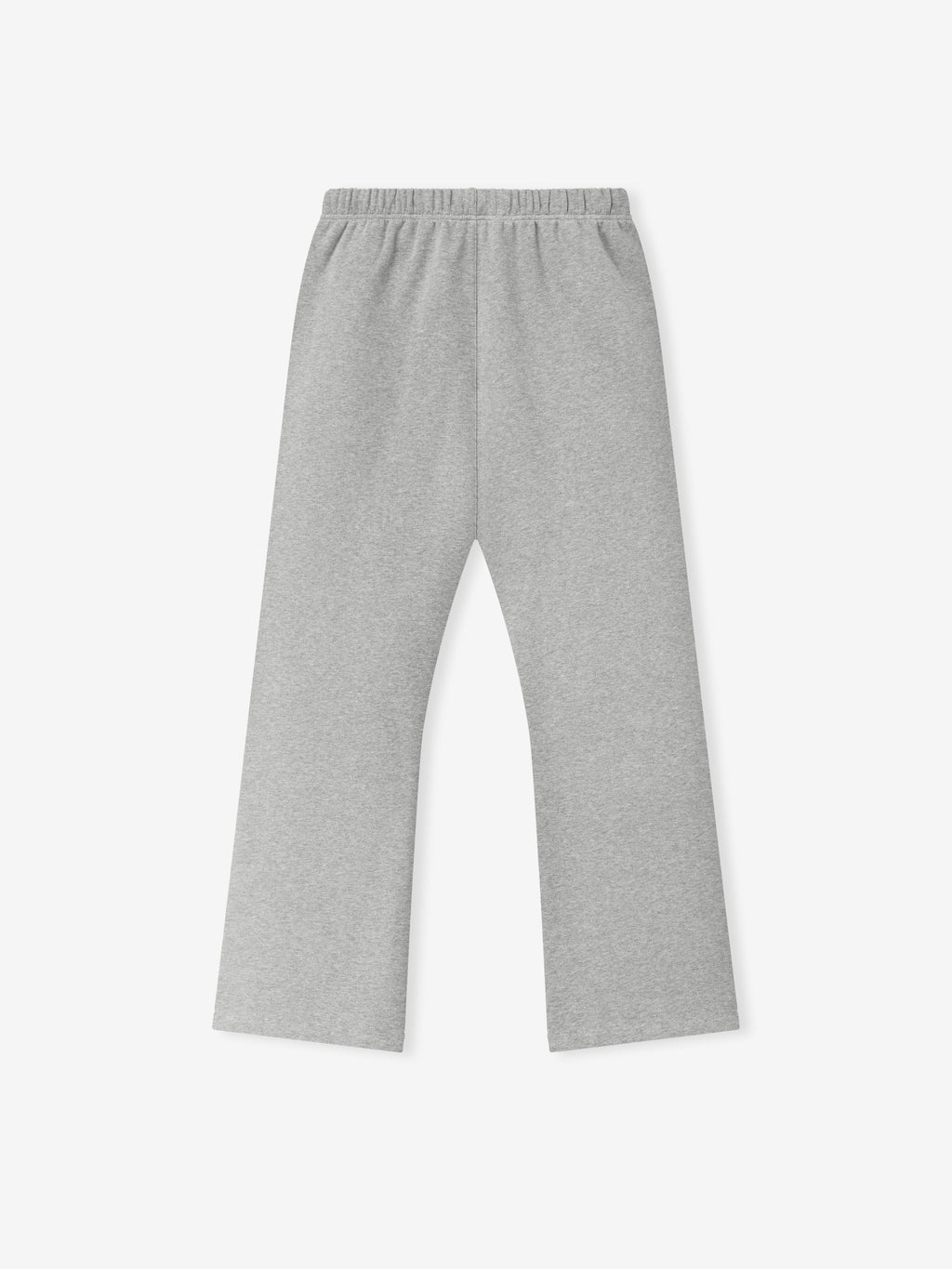 light grey classic fit sweatpants with elastic waistband and flared leg made from heavyweight core fleece