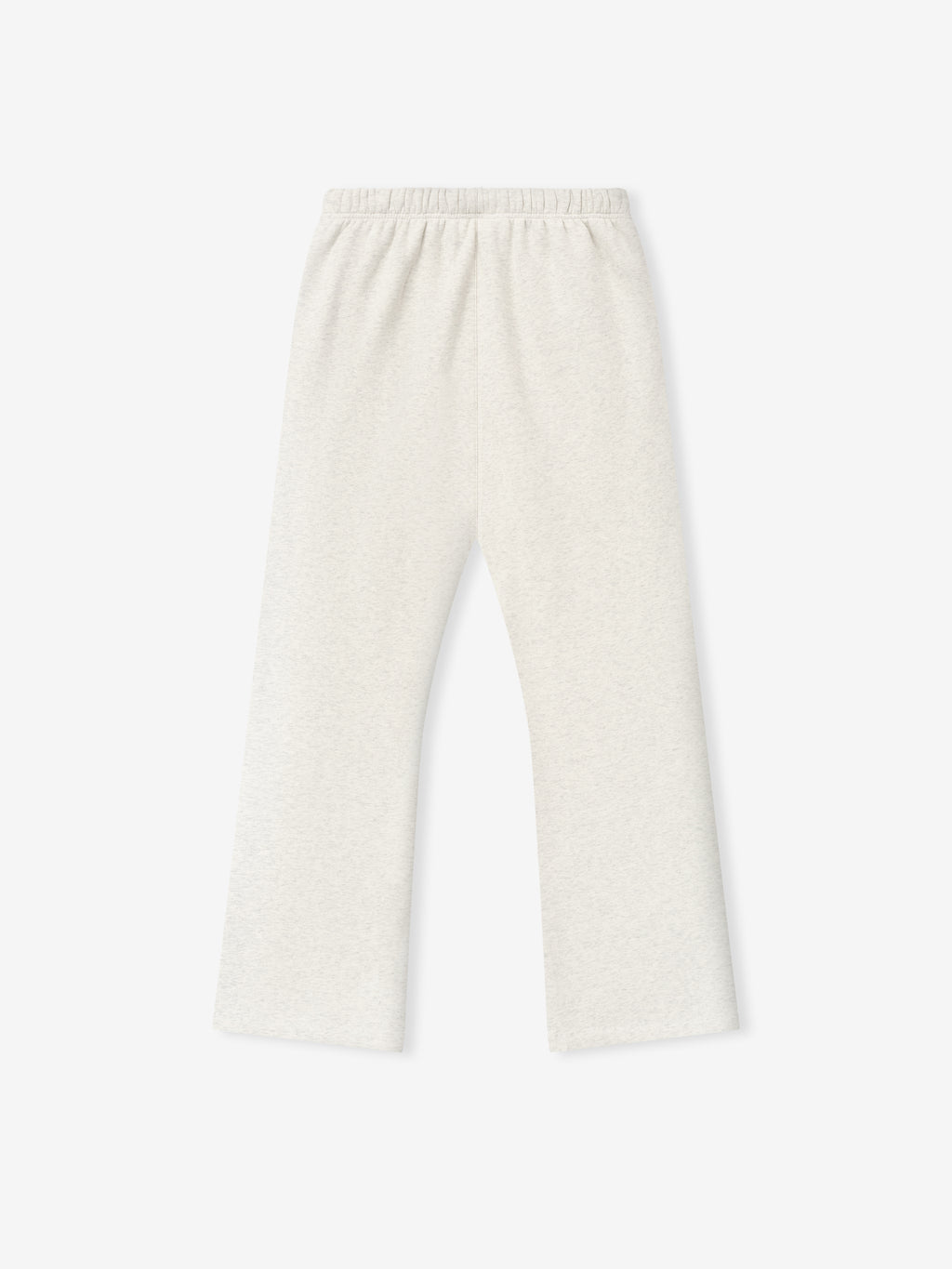 off-white relaxed fit sweatpants with flared legs and elastic waistband made from heavyweight core fleece fabric